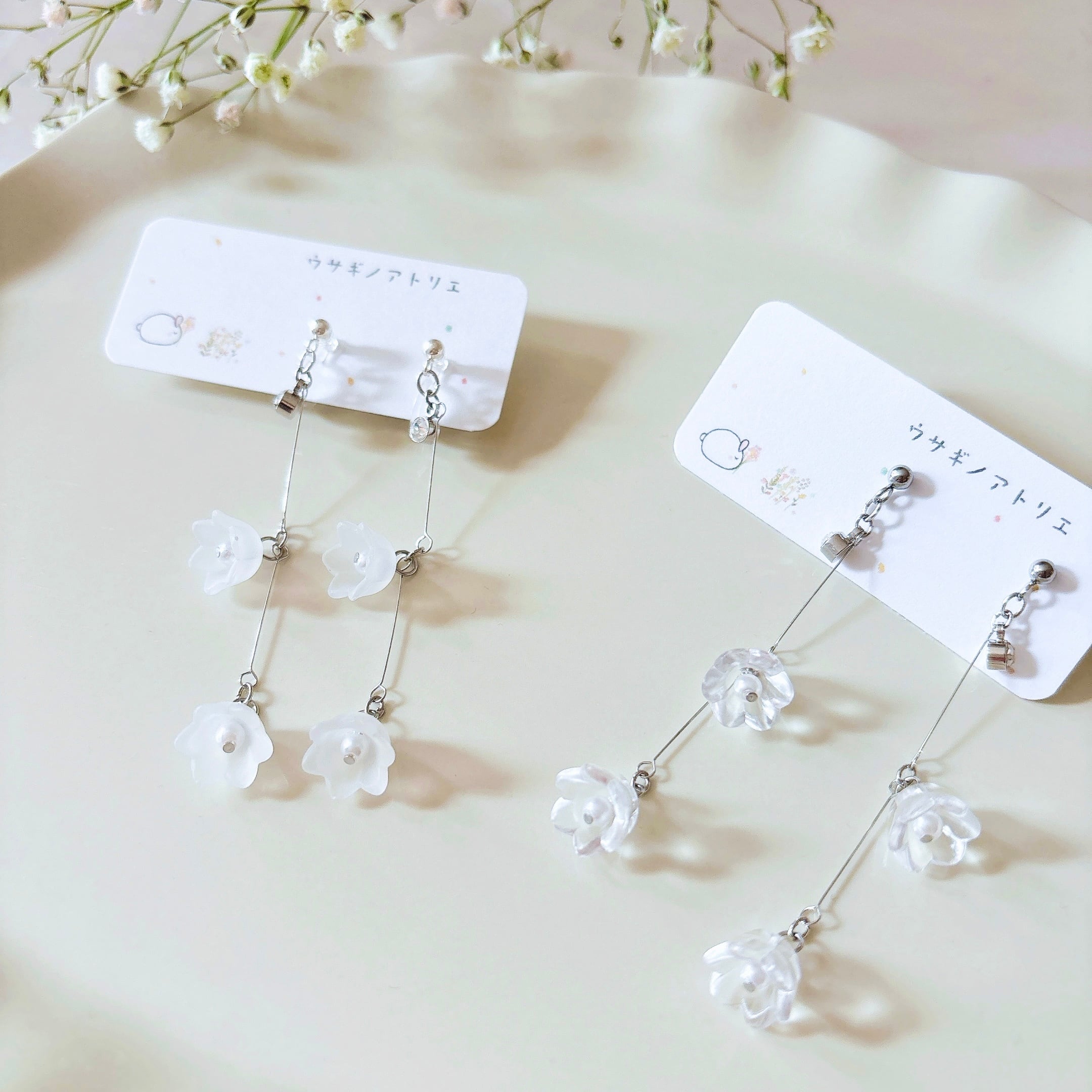 ｸﾘｱとﾏｯﾄが選べる＊ゆれる鈴蘭 耳飾り/シルバーver./ｲﾔﾘﾝｸﾞ.ﾋﾟｱｽ