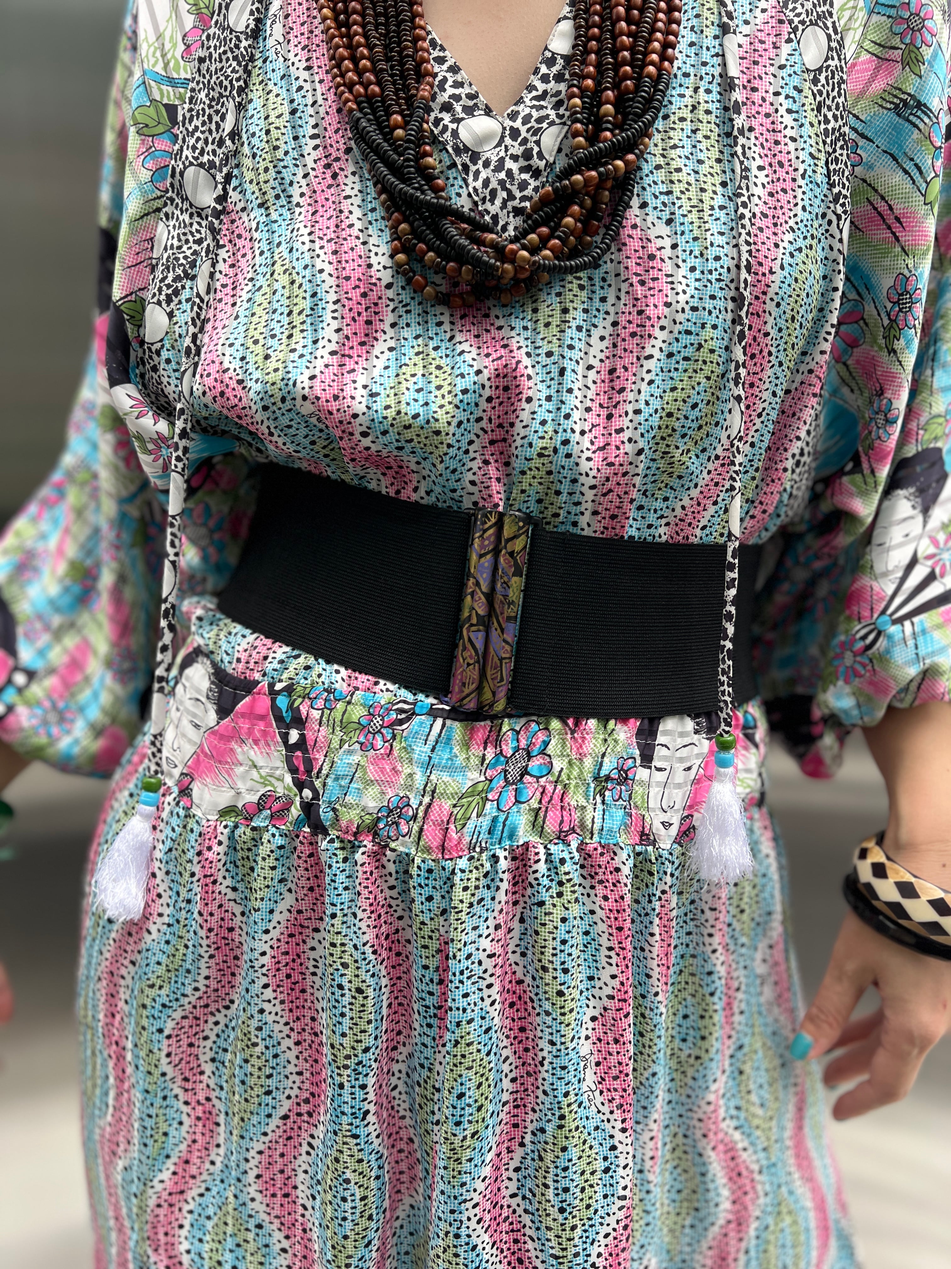 80s geometric belt