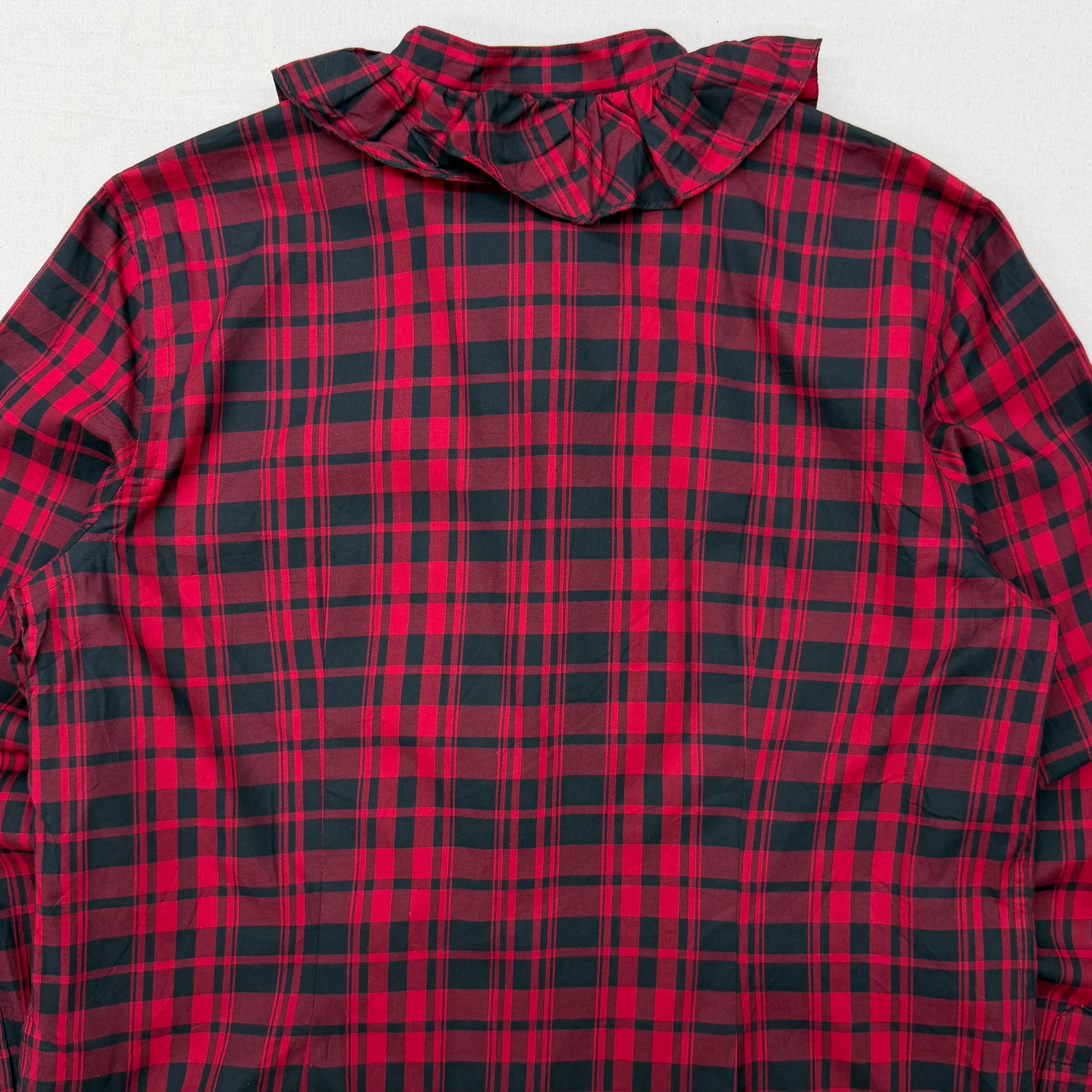 D221473 RALPH LAUREN チェック フリル ブラウス