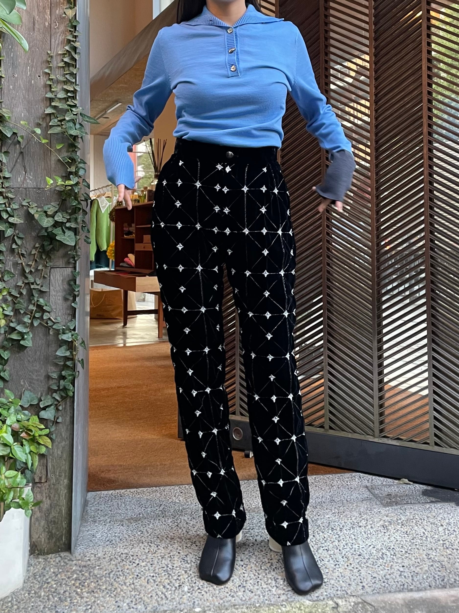 22AW】BELPER ベルパー /EMBROYDERY VELVET SLUCKS | TRENTオンライン  