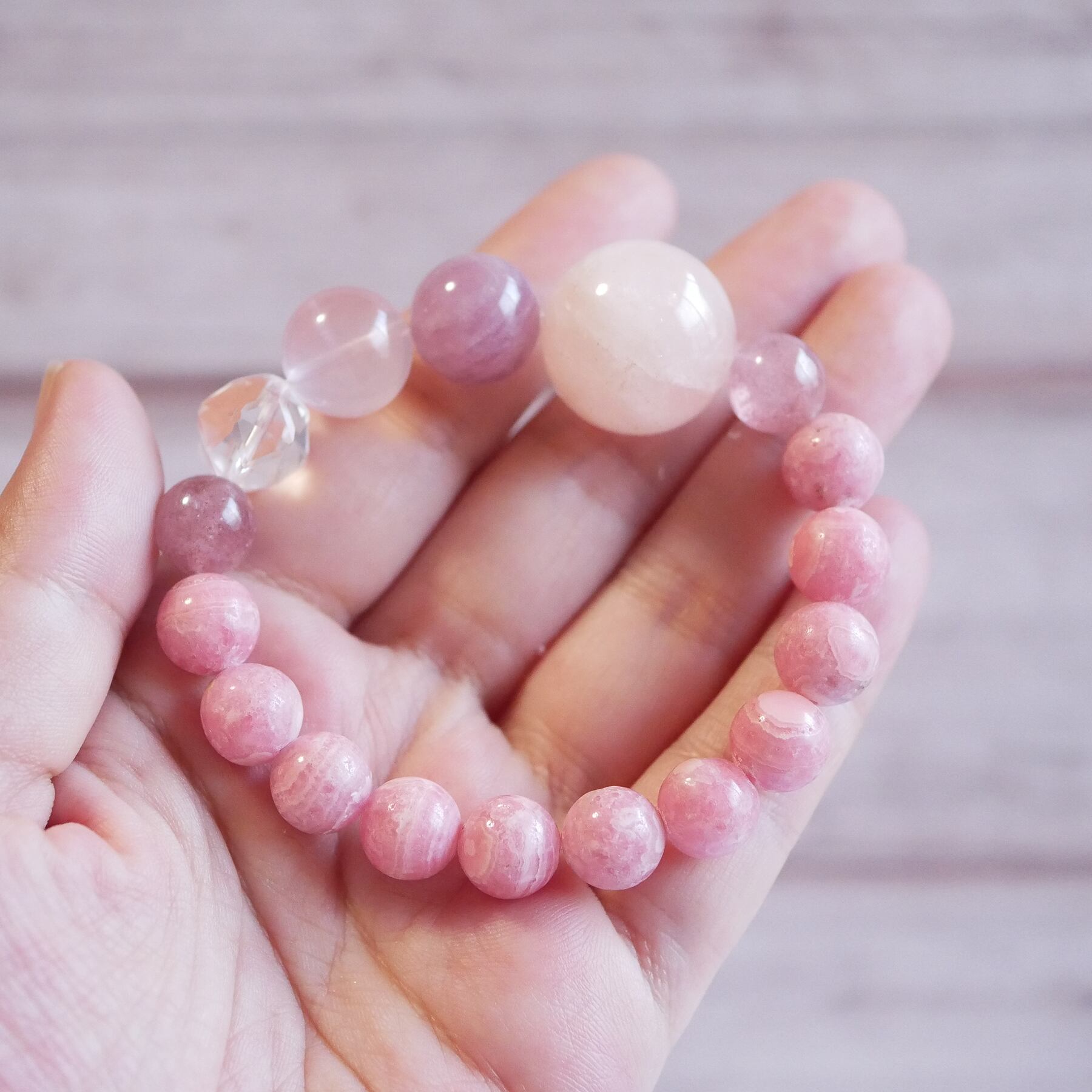 心に受けた傷を癒す・鬱病改善】インカローズ天然石ブレスレット