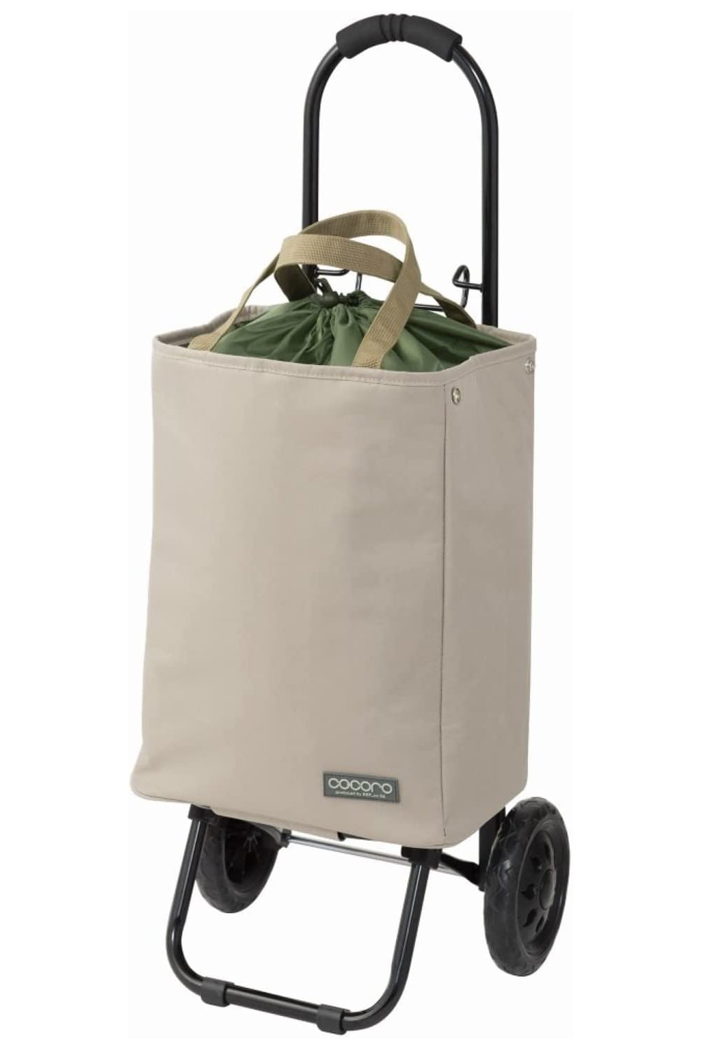 保冷 保温 スチールフレームで軽くて丈夫なショッピングカート 30×18.5×高さ40.5cm ネイビー トートバッグにも シンプルな無地の 保冷 保温 スチールフレームで軽くて丈夫なショッピングカート 30×18.5×高