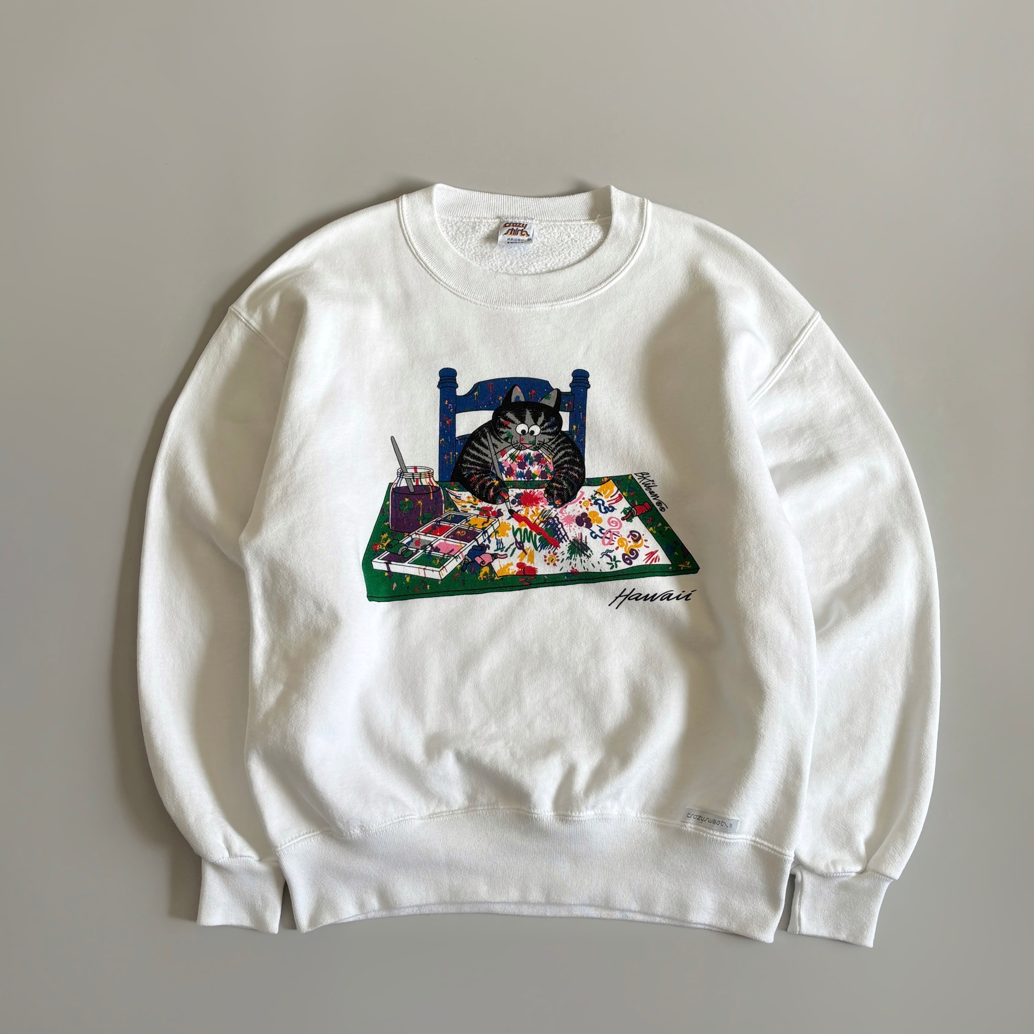 90s~ usa製 crazy shirts クリバンキャット B.Kliban ネコ 絵の具