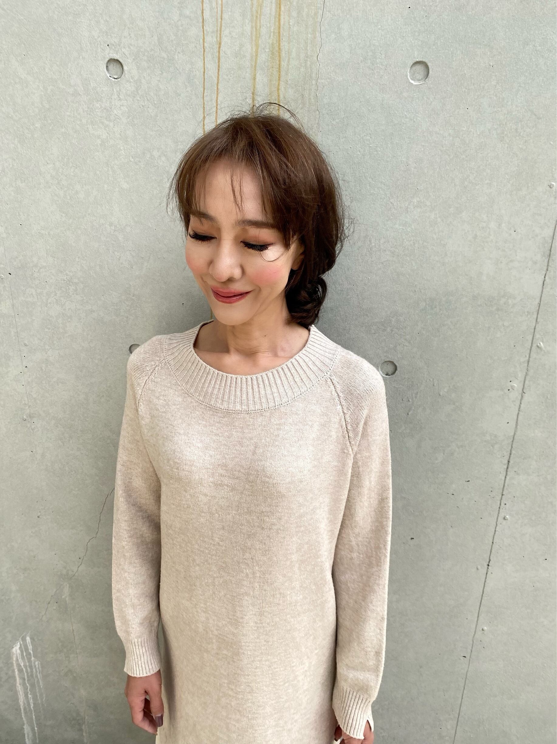 ニット×裾チュールワンピース (ベージュ) | セレクトショップ ニット×裾チュールワンピース (ベージュ) | セレクトショップ