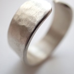 Hammered Flat Open Ring(8mm)　