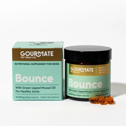 【GOURMATE　Bounce(バウンス) 関節・脳機能サポート＜ソフトカプセル＞】活発なペット・成長期のペット・シニアの関節の健康維持に！