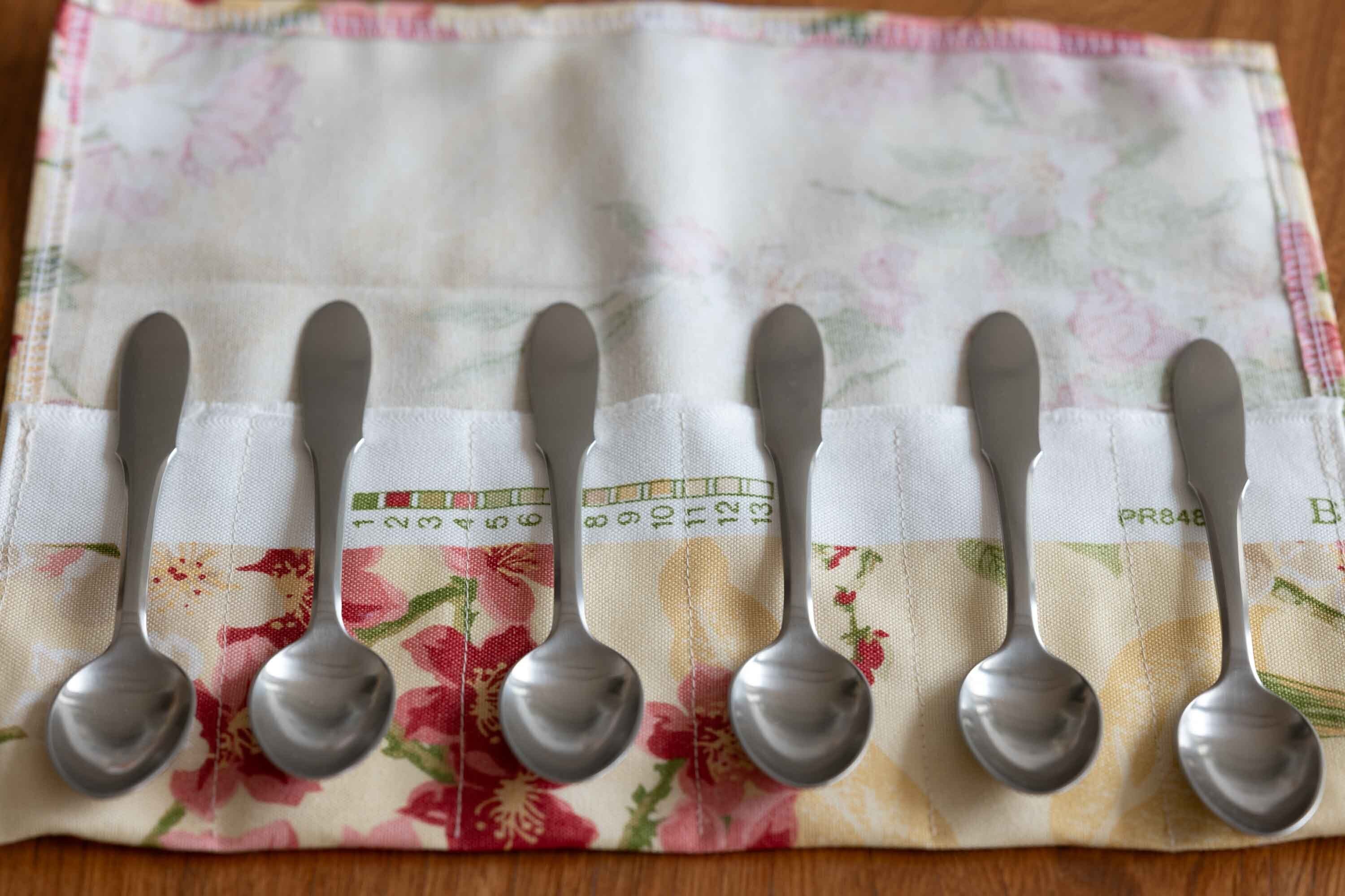 Mitra (ミトラ) ティースプーン 6本セット オリジナルカトラリー入れ付 Georg Jensen(ジョージ・ジェンセン)1941年〜