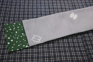 ポリ巻帯リバーシブル【新柄/灰色】× 【雨霰柄/緑色】