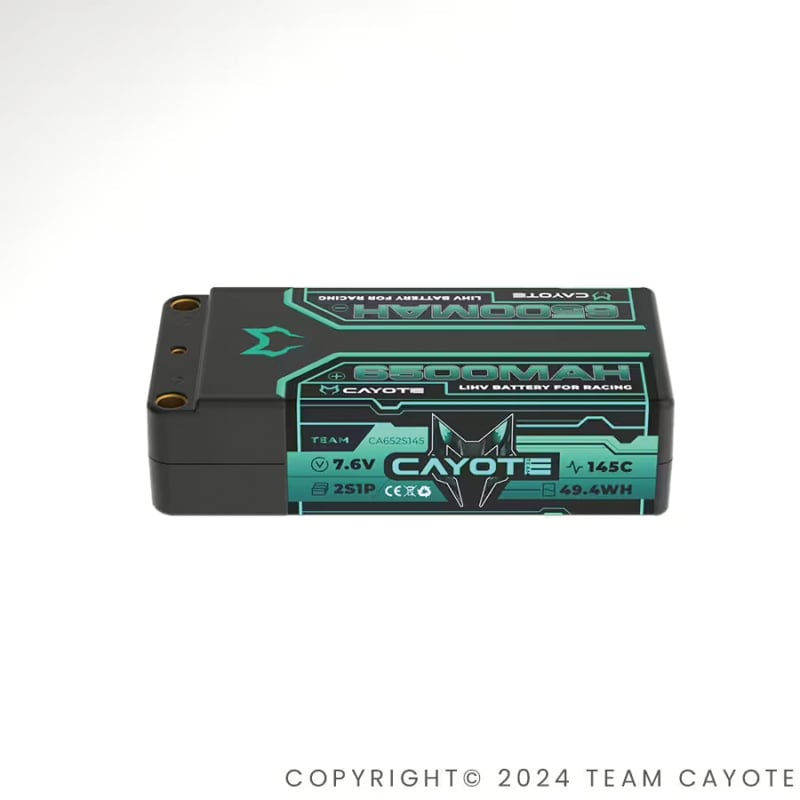 CYE652S145 レーシングリポバッテリー 6500mAh ,145C ,2S1P ,7.6V