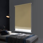 壁空け不要 つっぱりロールスクリーン 幅90cm 遮光タイプ