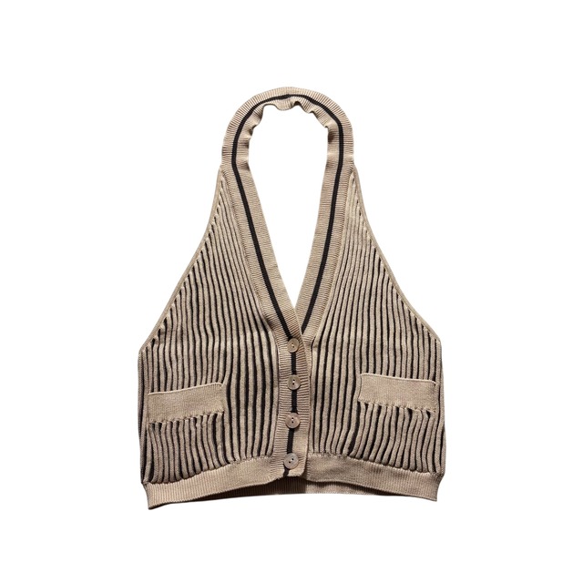Jean Paul GAULTIER FEMME rib knit gilet