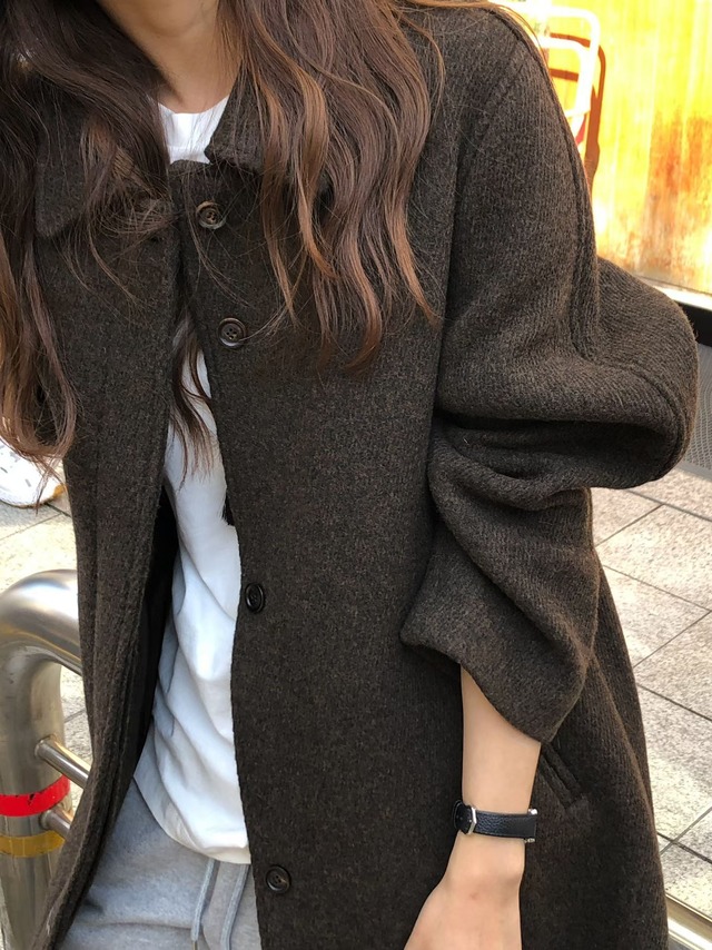 (予約) verveine / Luce wool twill melange coat 2color