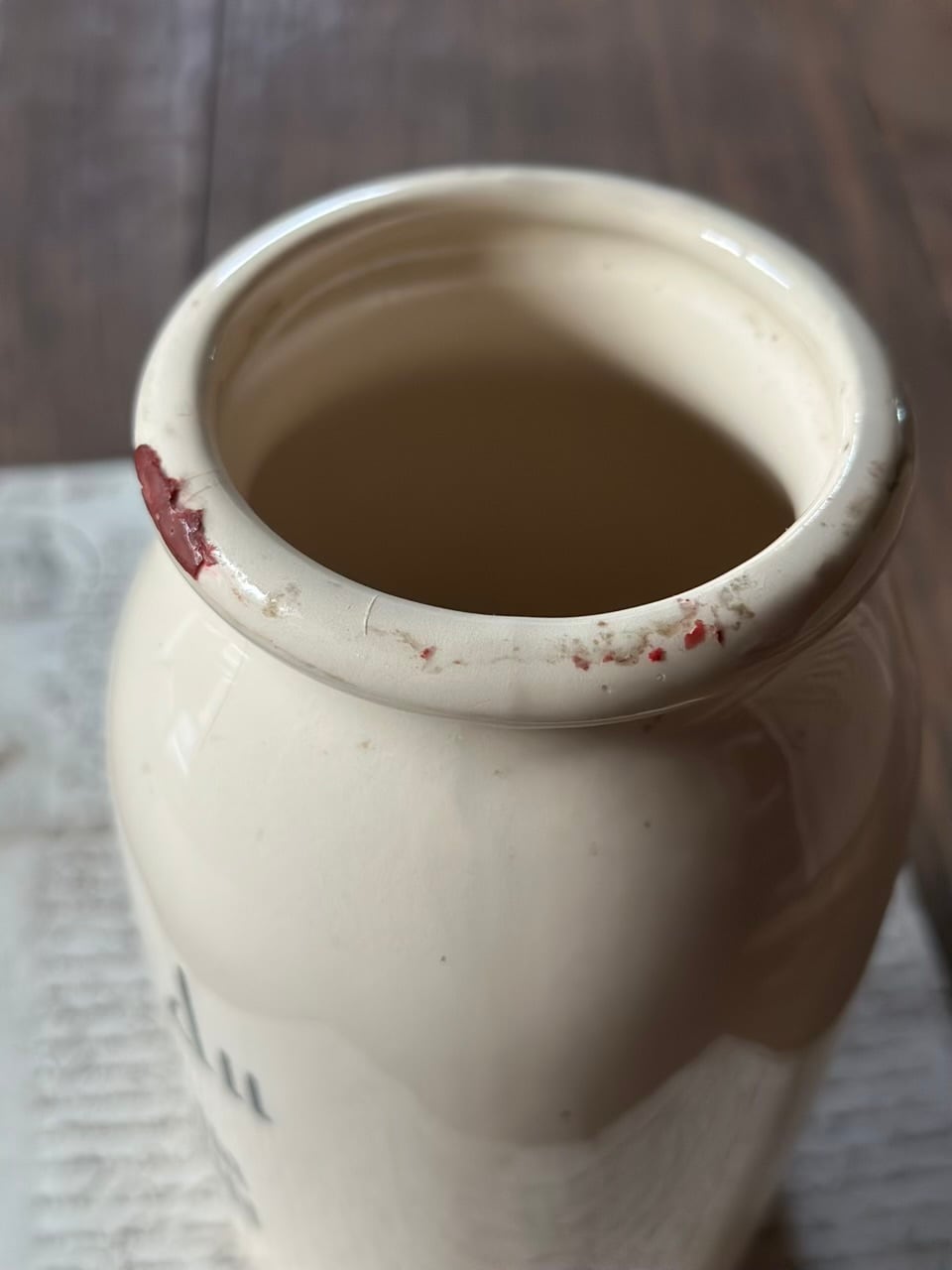 ディジョンマスタードの入れ物 陶器ポット | Brocante de La Cocotte