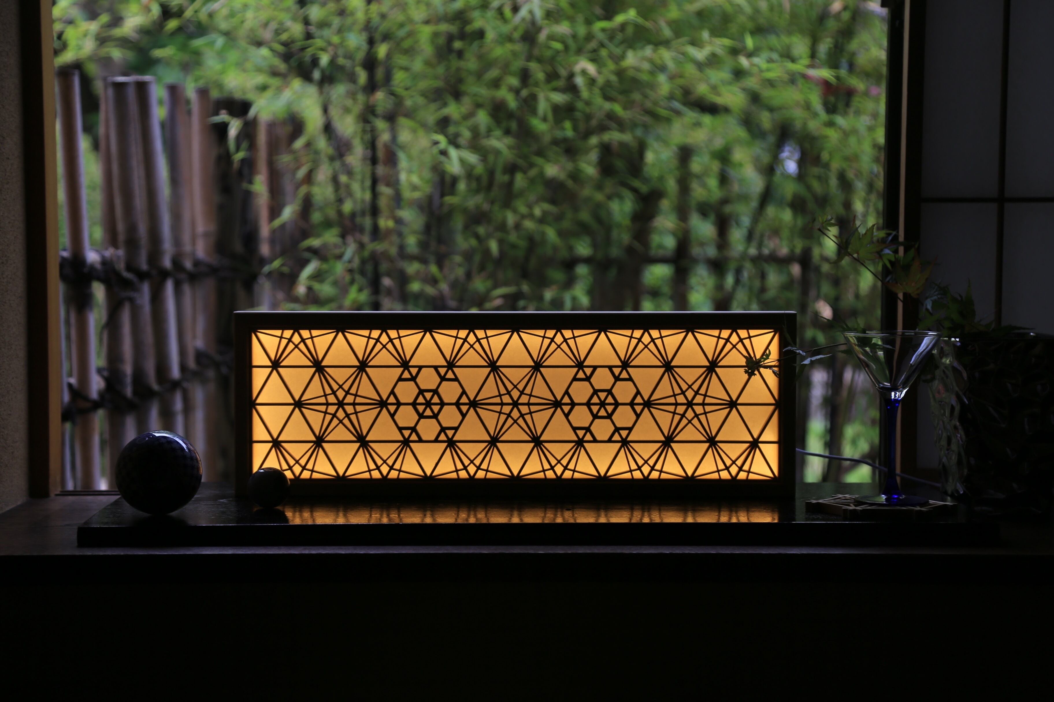 壁掛け照明 Lサイズ（調光式）Kumiko Wall-Mounted LED Light (L Size 