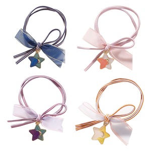【特価処分】ヘアゴム リボン 輪ゴム 星 蝶々結び 大人 髪ゴム shefun おしゃれ リングゴム 可愛い ポニーテール ヘア輪ゴム 少女 髪飾り カラフル 4本セット 髪ゴム JP201