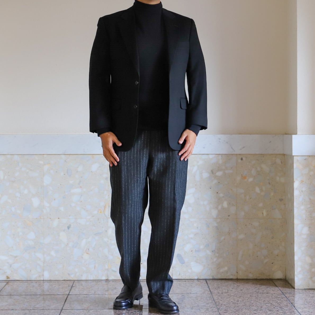 極美品】BROOKS BROTHERS Cashmere Black blazer size40 Loro Piana