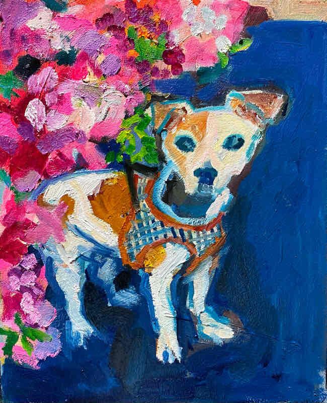 OIL COLOUR | 油彩画 #現代アート #犬 #猫