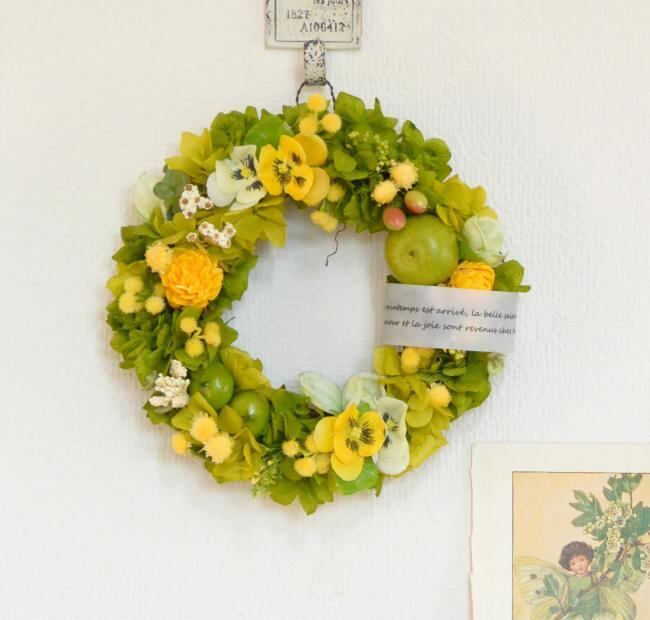 ミモザとパンジーのラウンドリース ミモザリース Nghiencuudinhluong Com