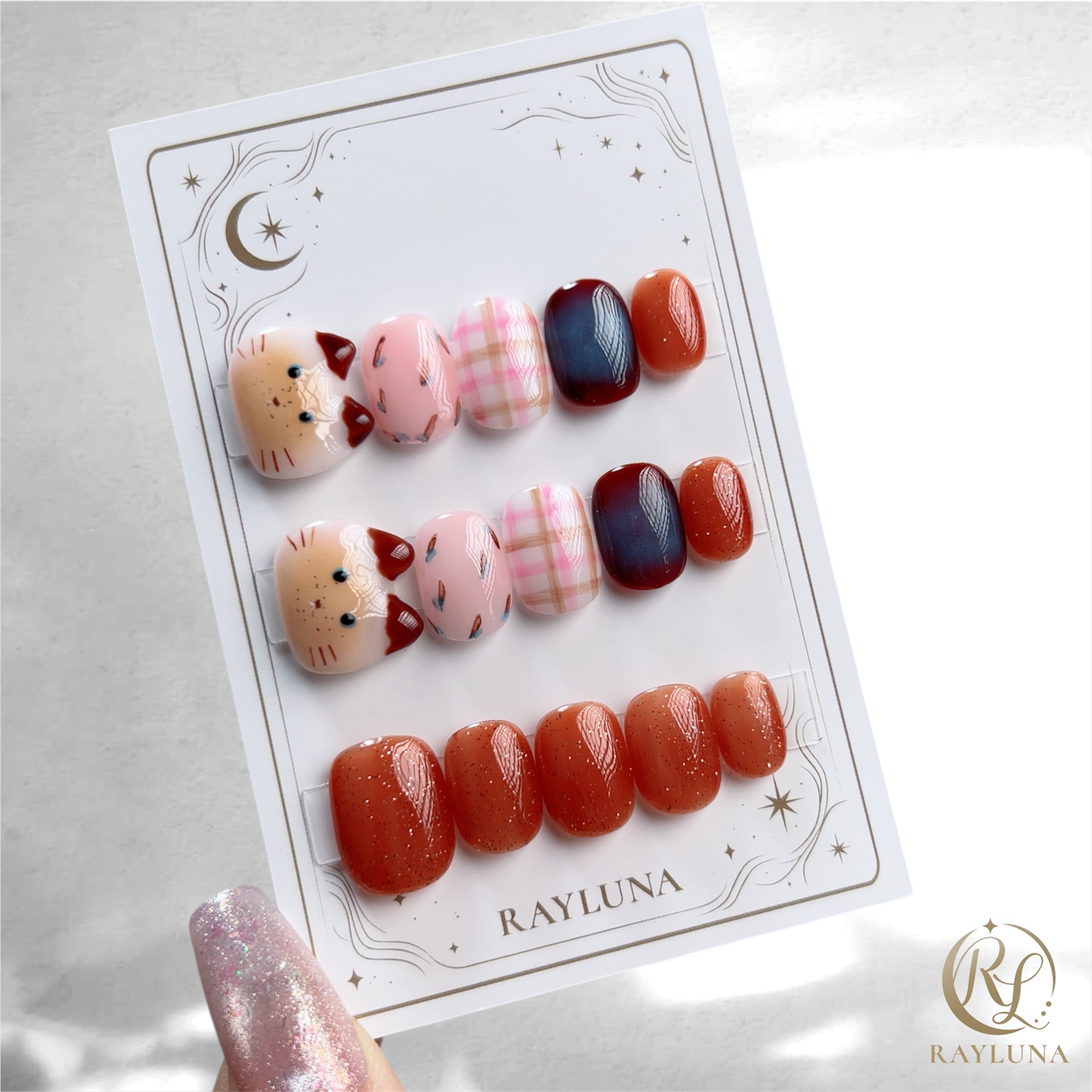 【#950】繰返し使える15枚セット【プレミアム】ネイルチップ//ベリーショート オーバル/XY510