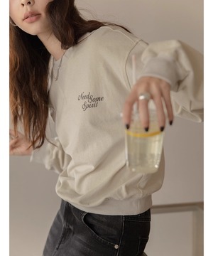 ドロップショルダー◆レタープリントトレーナー【t-10887】