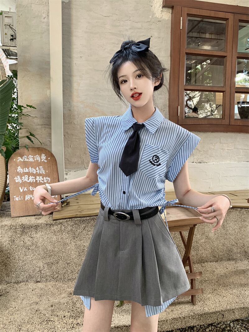 新品　NBB WEEKEND ノースリーブストライプシャツ　ゴルフ　レディース 新品 NBB WEEKEND ノースリーブストライプシャツ ゴルフ レディース