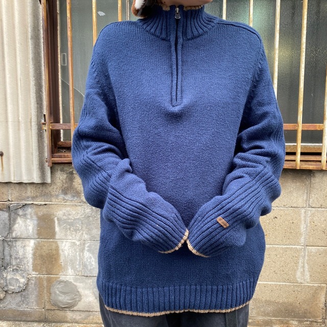 Columbia コロンビア ハーフジップ ニット メンズM 古着 セーター 