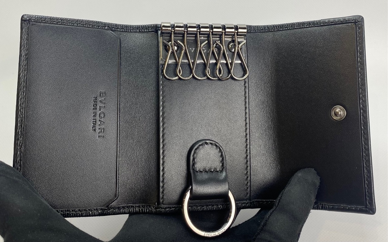 BVLGARI ブルガリ  メンズ キーケース  280887 GRAIN/BLK