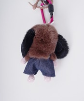 【直営限定ITEM】ドレスアップファーDOGGY BAGチャーム (BROWN)　CQ-47514H