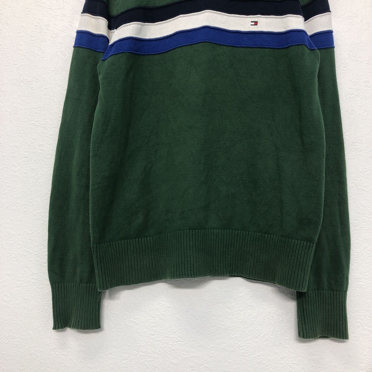 TOMMY HILFIGER ハーフジップ ニット XS グリーン トミーヒルフィガー