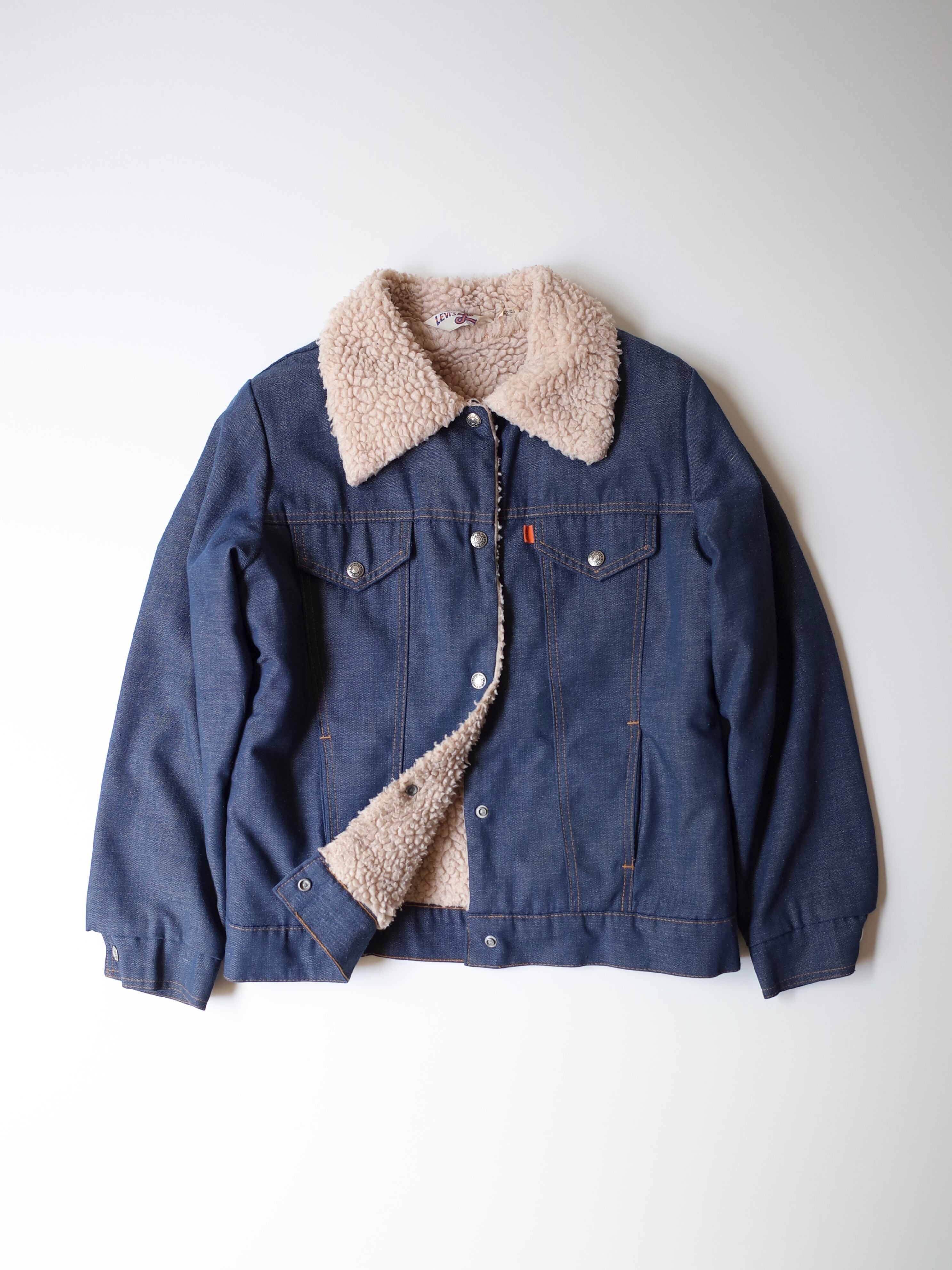 70s Levi's denim boa jacket