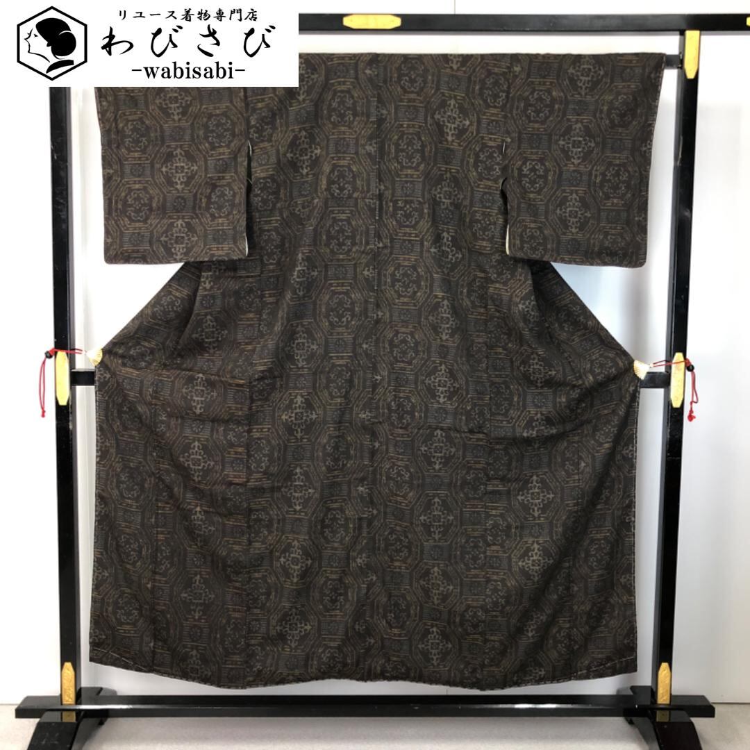 羽織 総絞り 四角模様 薄東雲色 しつけ糸 H-4101 着物 きもの kimono