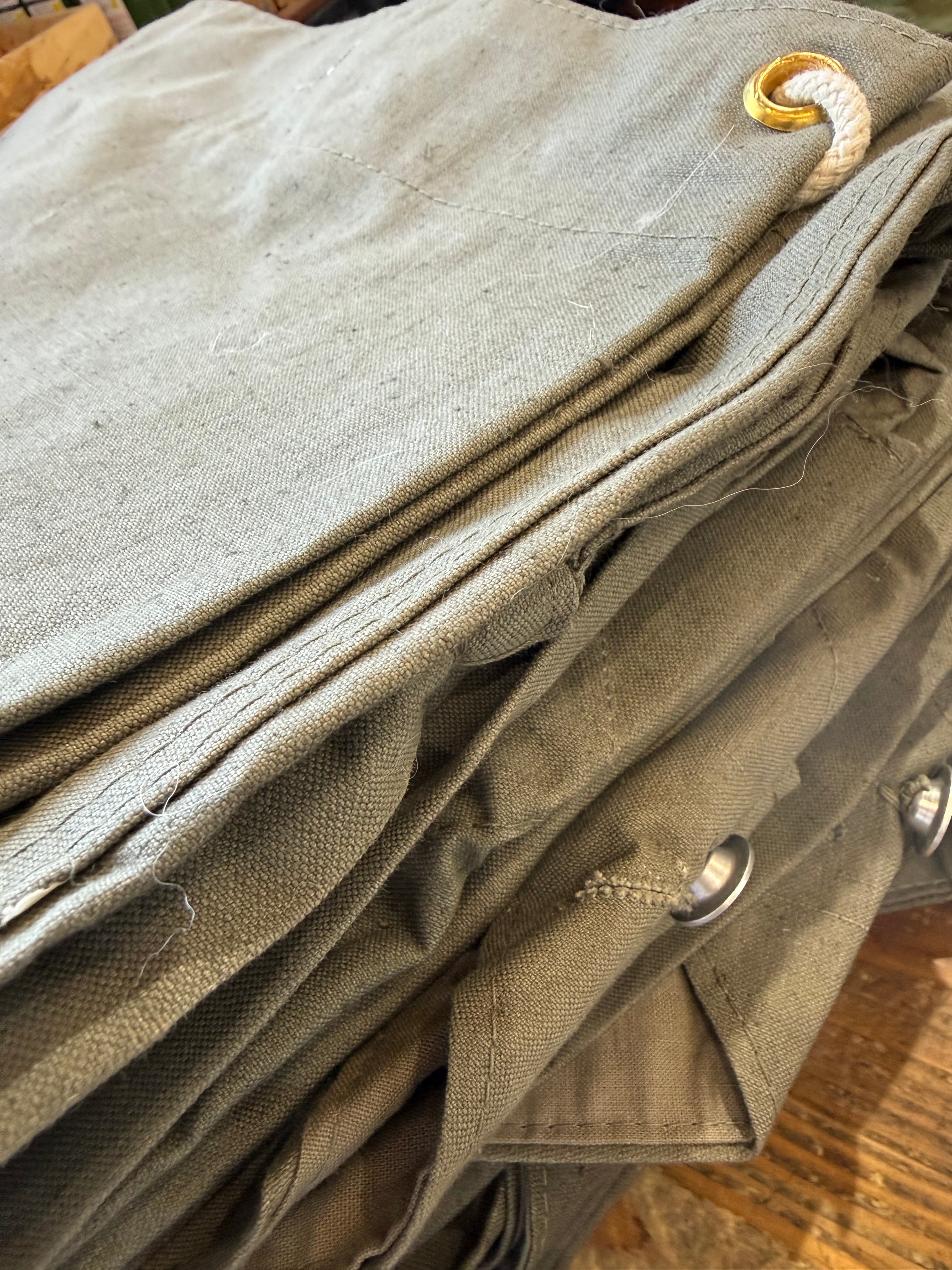 軍幕シリーズ❗️NEW OLD STOCK‼️スウェーデン軍幕グレー 1枚バラ売り