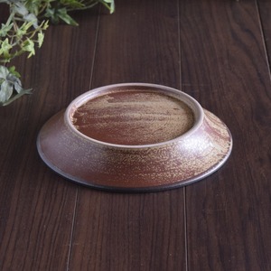 ＜平皿・6.5寸＞ とびがんな｜縁黒｜ツヤなし