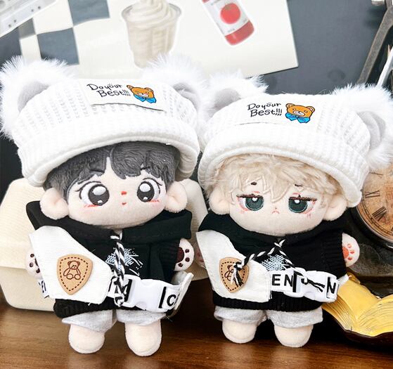 ぬい服 10cm 15cm くま耳帽子 クマ ぬいぐるみ服 推し活 着ぐるみ 着せ