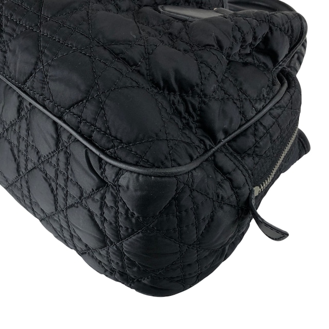 Christian Dior クリスチャン ディオール ハンドバッグ ブラック Dior チャーム ナイロン キルティング vintage ヴィンテージ オールド ks7pis
