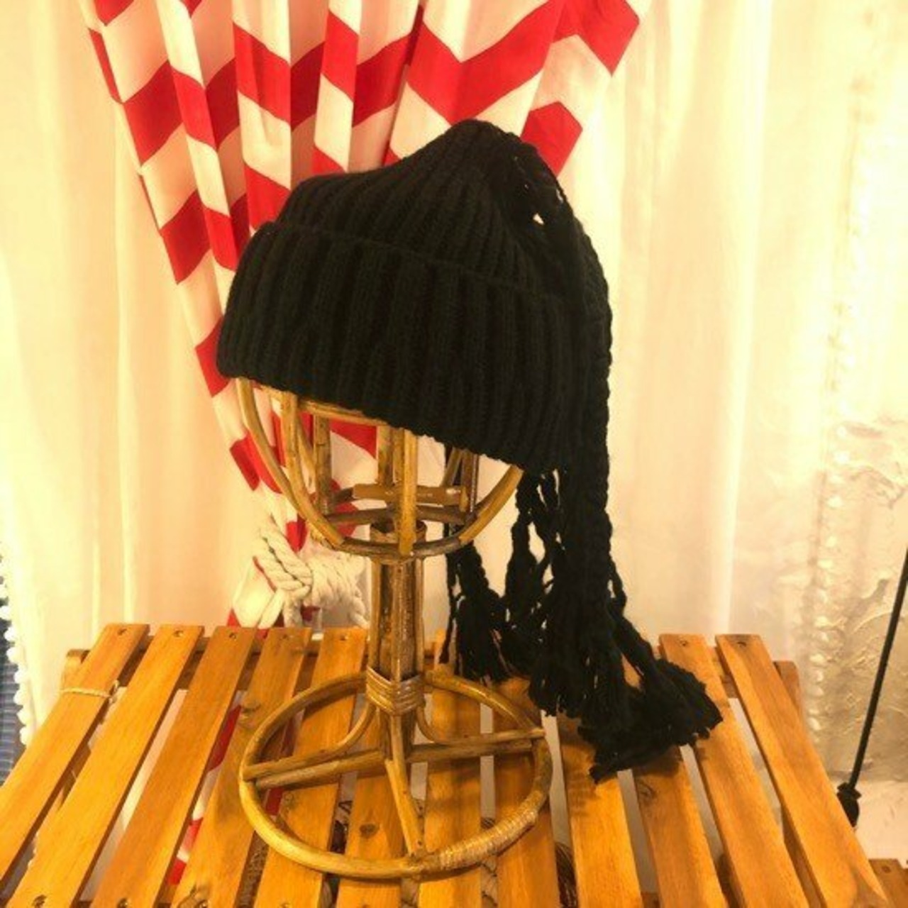  TOPANGA FASHION　ブレイズニットビーニーブラック 