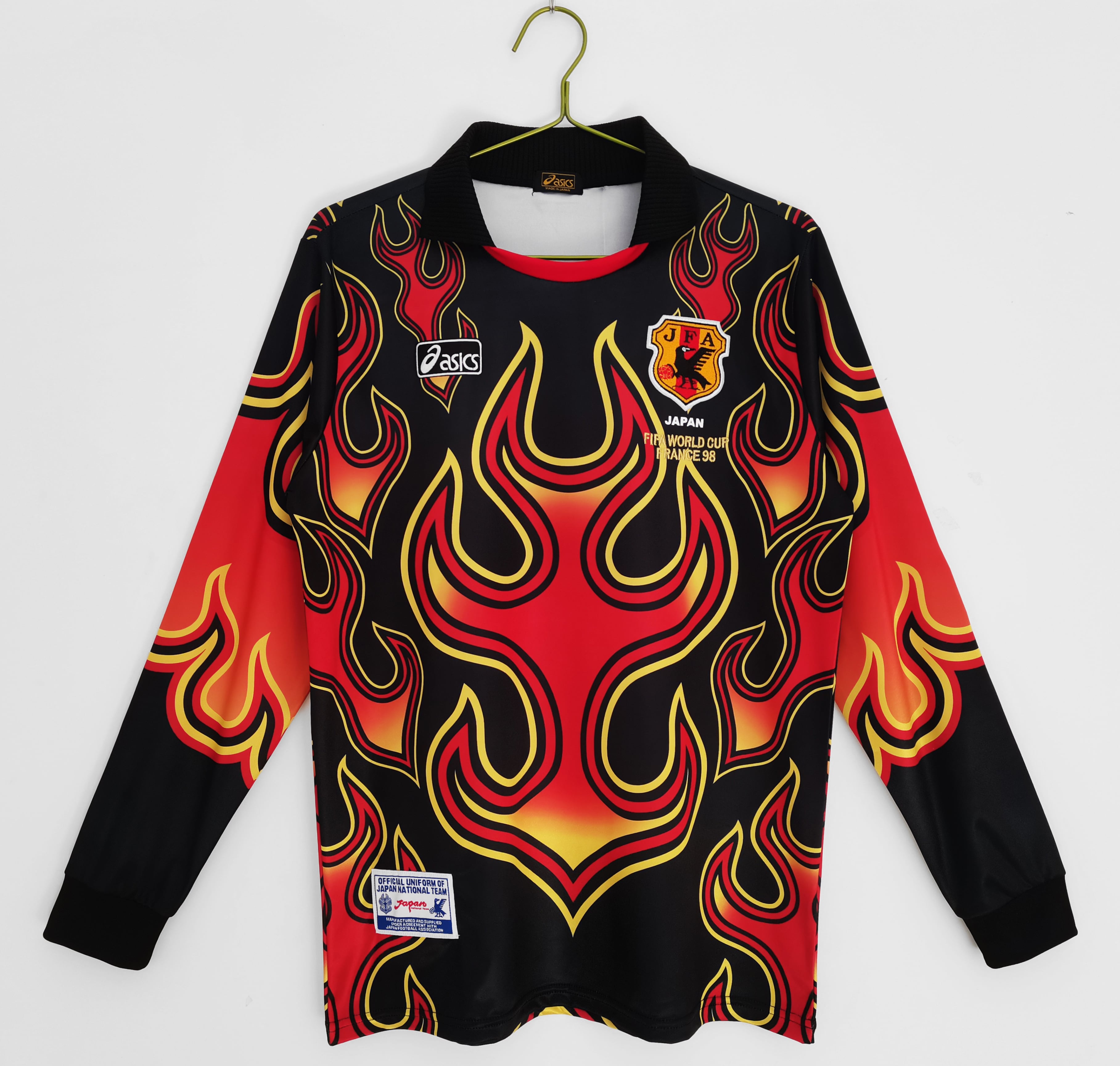 1998 Japan Red Flame Goalkeeper Retro Long Sleeve Jersey 1998 日本