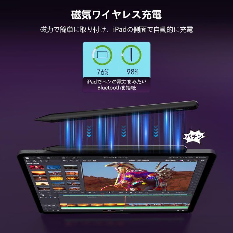 Apple iPad Air (第5世代) 紫 + ワイヤレスタッチペン+ケース 人気商品