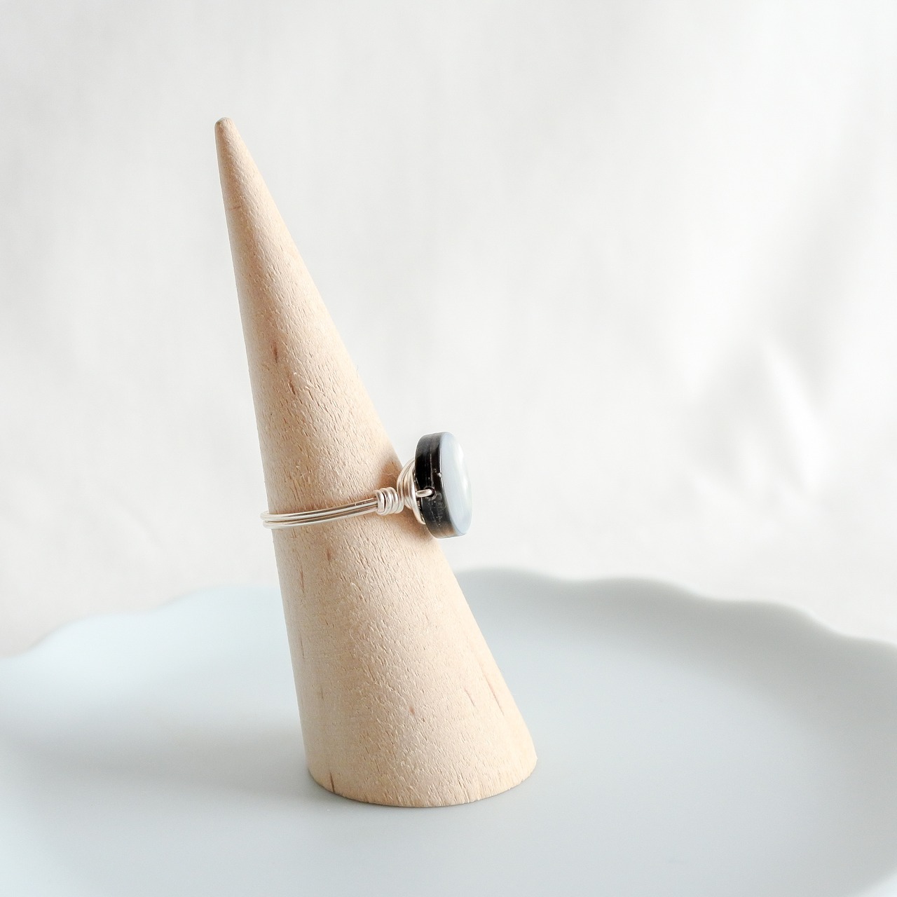 シェル　こばんがた　シルバーの指輪