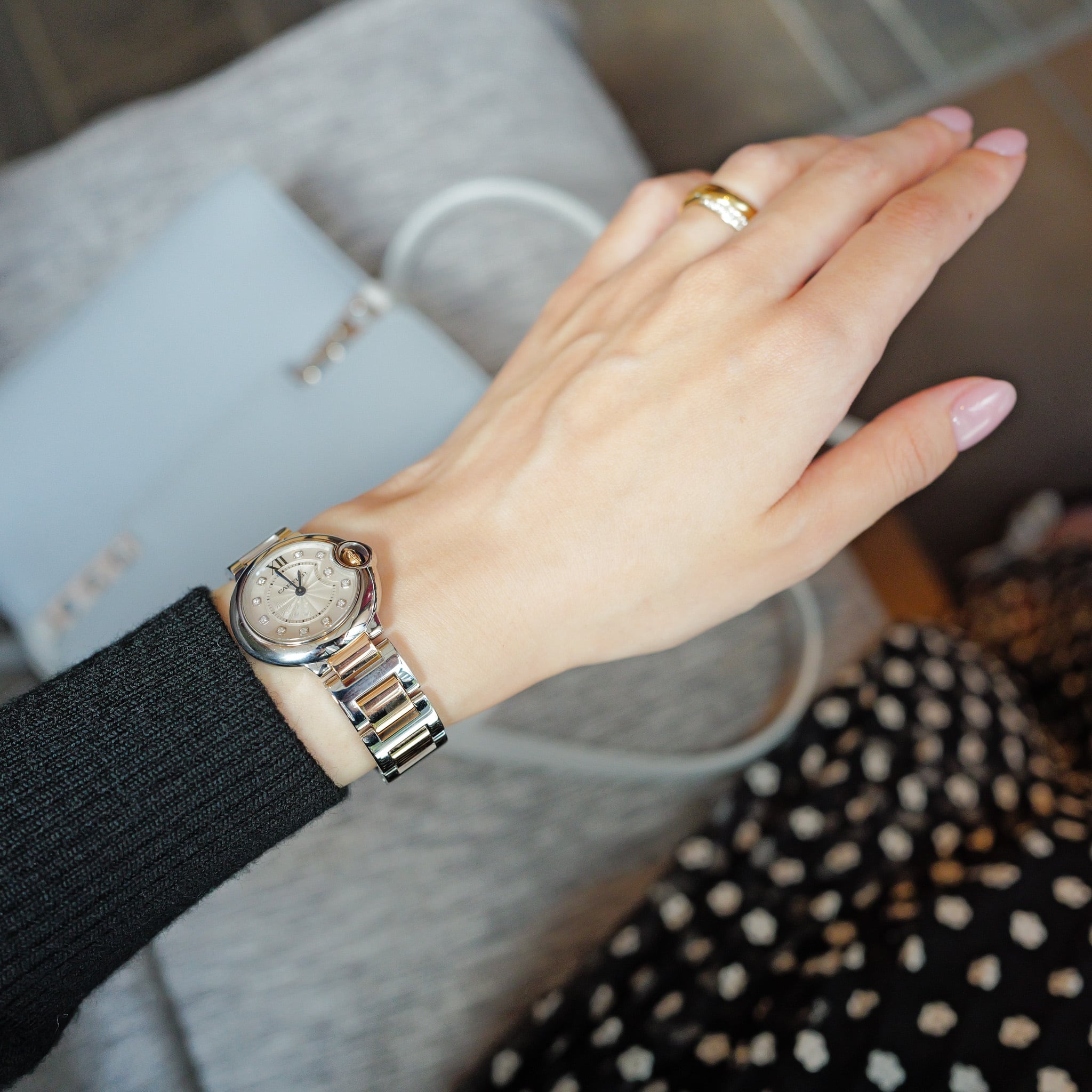 カルティエ バロンブルー SM ダイヤルダイヤモンド PGコンビ | Ante  