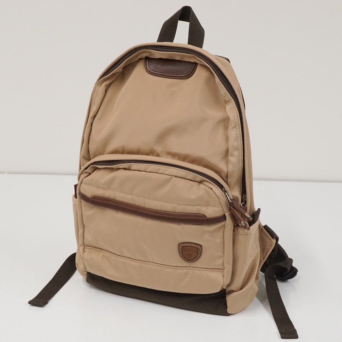 Foxfire フォックスファイヤー リュック USED美品 ベージュ×ブラウン