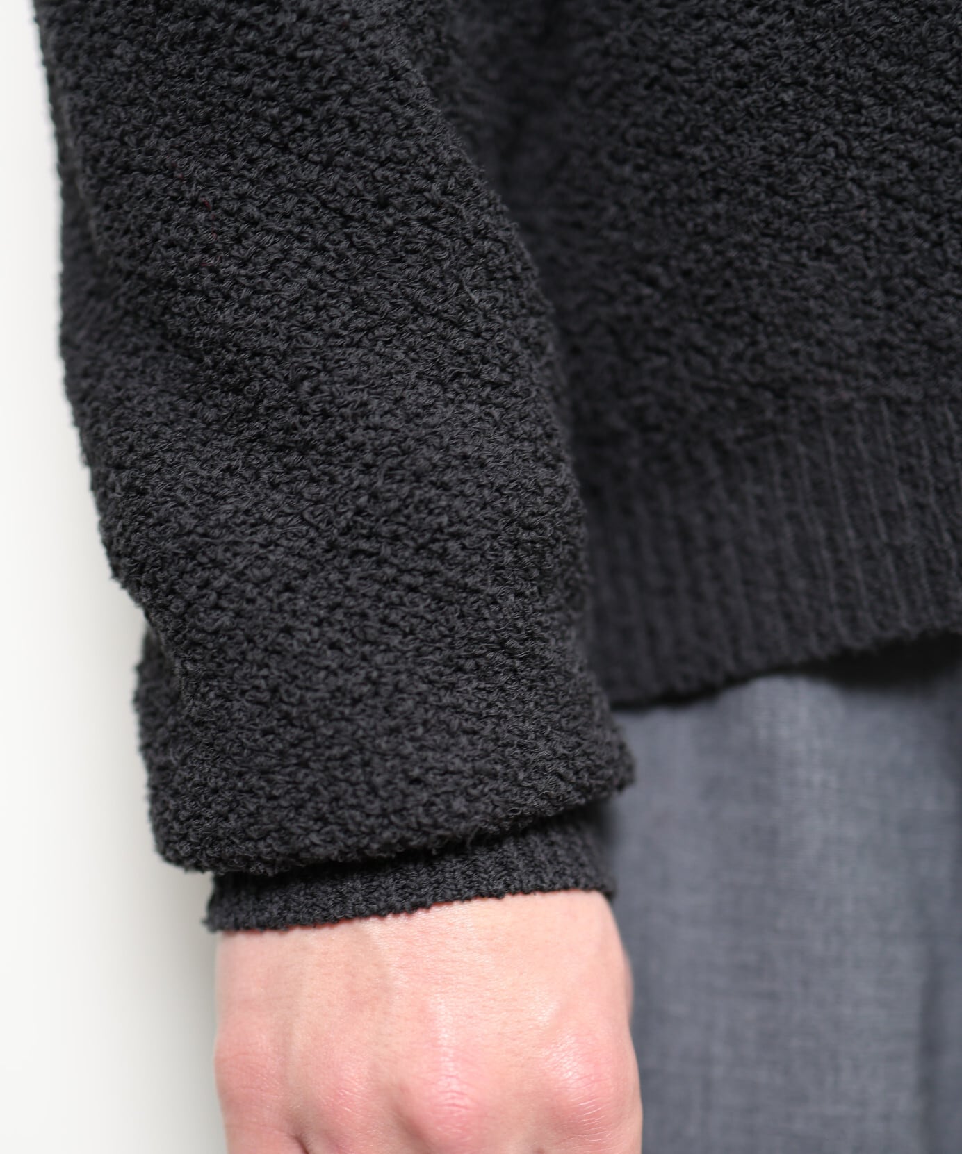 UNUSED / US2552 HONEY COMB KNIT CARDIGAN(BLACK) | AfterSchool