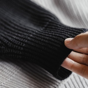 Half-Zip Solid Color Knitted Sweater / ハーフジップ ソリッド カラー ニット セーター