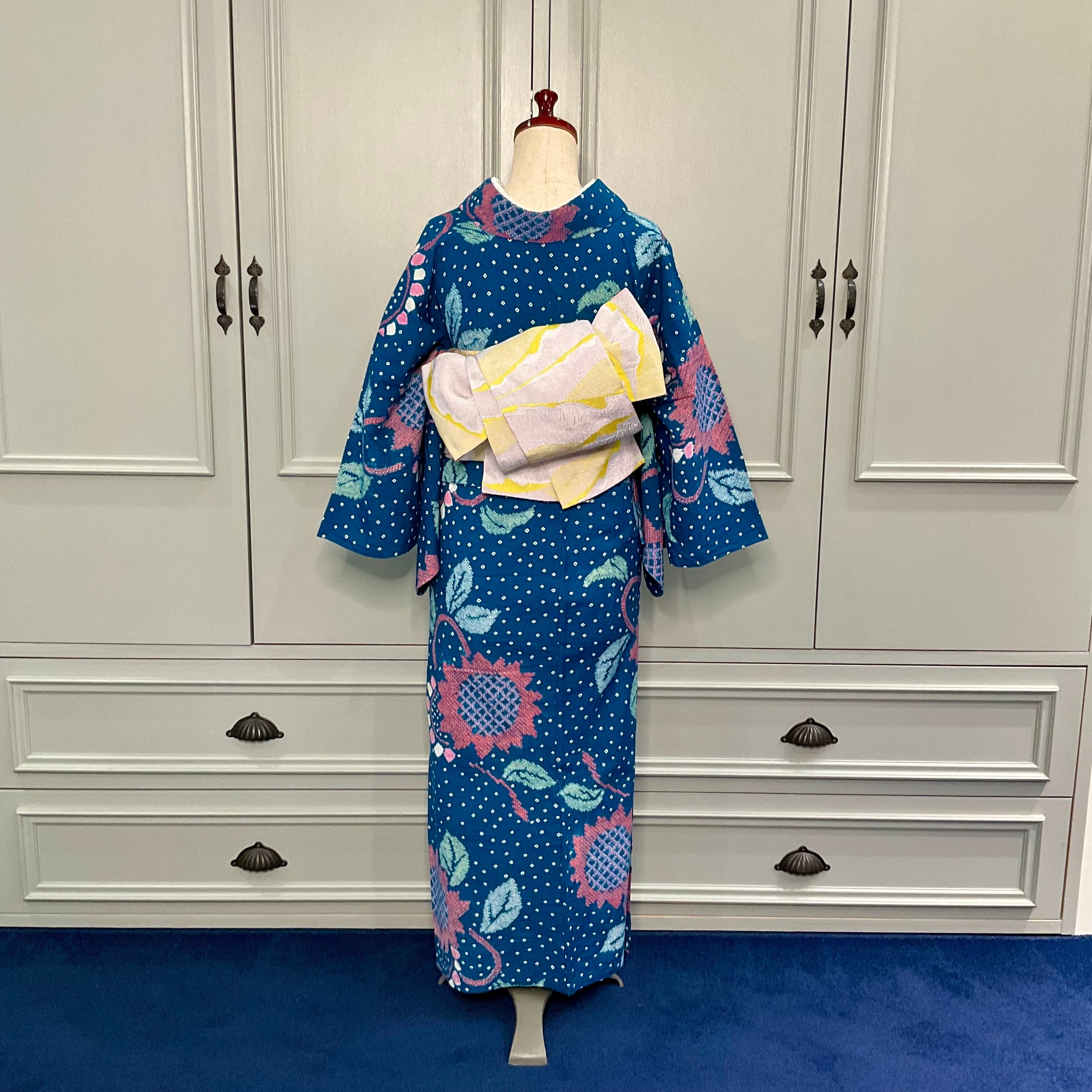 蒼にひまわり＊ひまわり 向日葵 夏の花 ブルーグリーン 緑 ブルー 大人