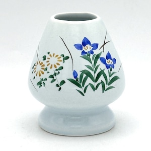 Chasen Rest “Akikusa” – Hand-painted by Certified Kiyomizu Ware Artisan, Kyoto | Autumn Wildflowers Design