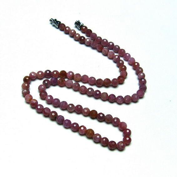 ルビー ネックレス 128面カット [M便 1/5] 113-317