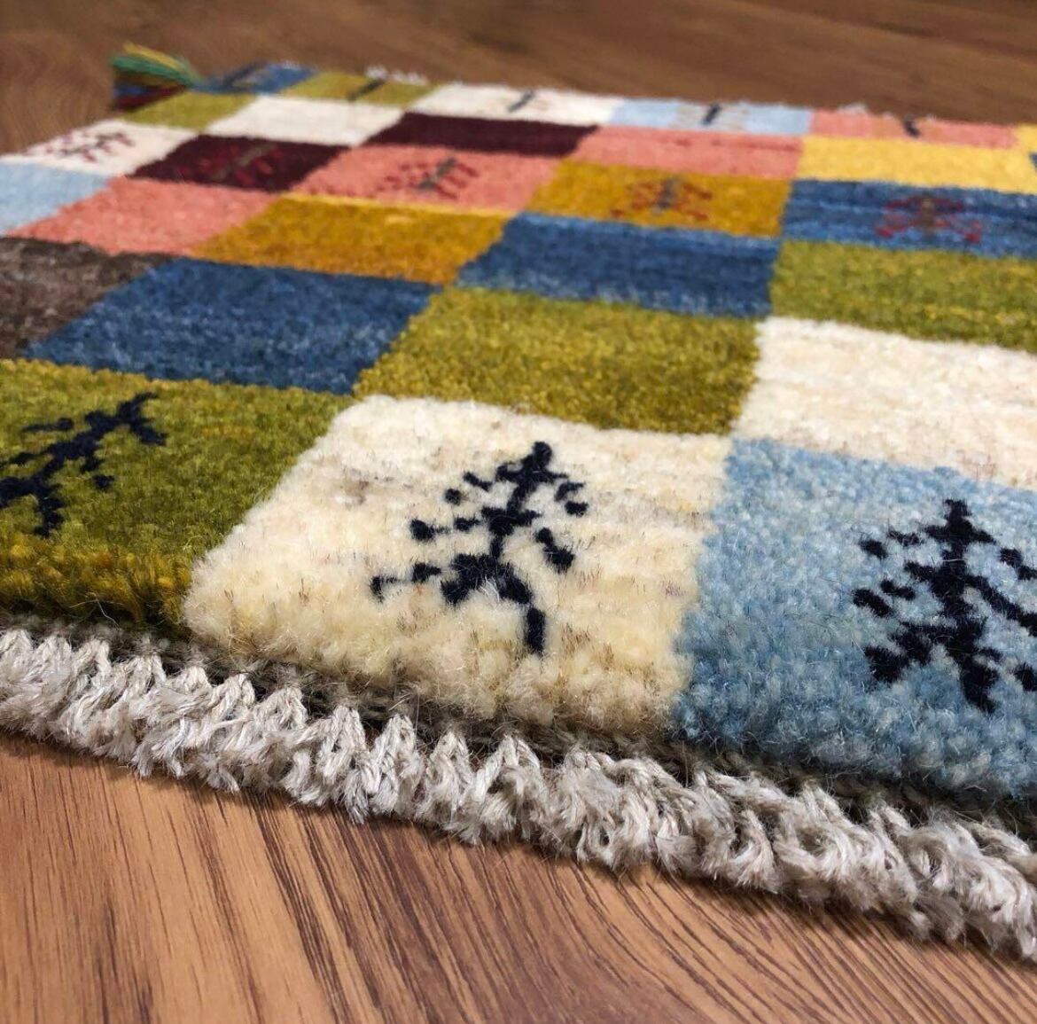 ペルシャギャッベ (ギャベ) チェアマット 椅子の座布団 No.GS-1029