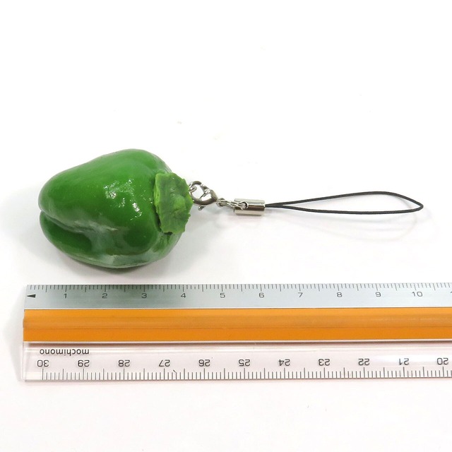 食べちゃいそうな ミニ ピーマン 食品サンプル キーホルダー ストラップ