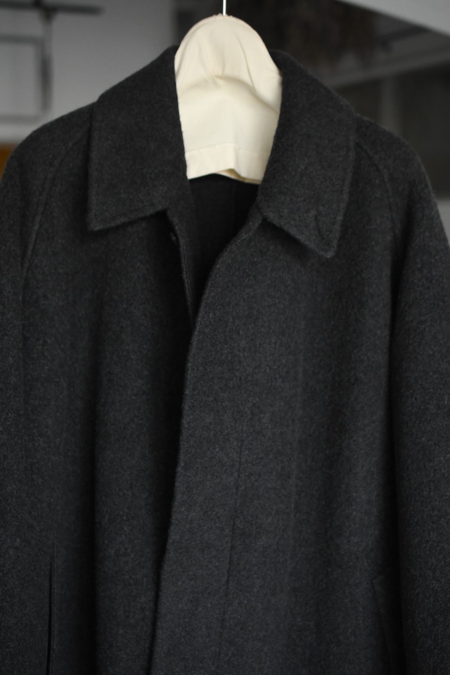 A.PRESSE / Cashmere Melton Long Coat (Charcoal)