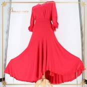 社交ダンス 衣装 スタンダード 上下セット ツーピース レッスンウェア パーティ衣装 女性用 オールシーズン U:NA ユーナ 赤 レッド系 社交ダンス 衣装 セットアップ 女性用 Mサイズ トップス スカート ブランド 日本製 印象的な色 ラインストーン 伸縮性 有り ファスナー仕様 着やすい おしゃれ おすすめ お出かけ ダンスウェア